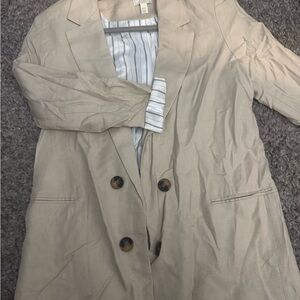 Women's Beige Blazer Coat like new